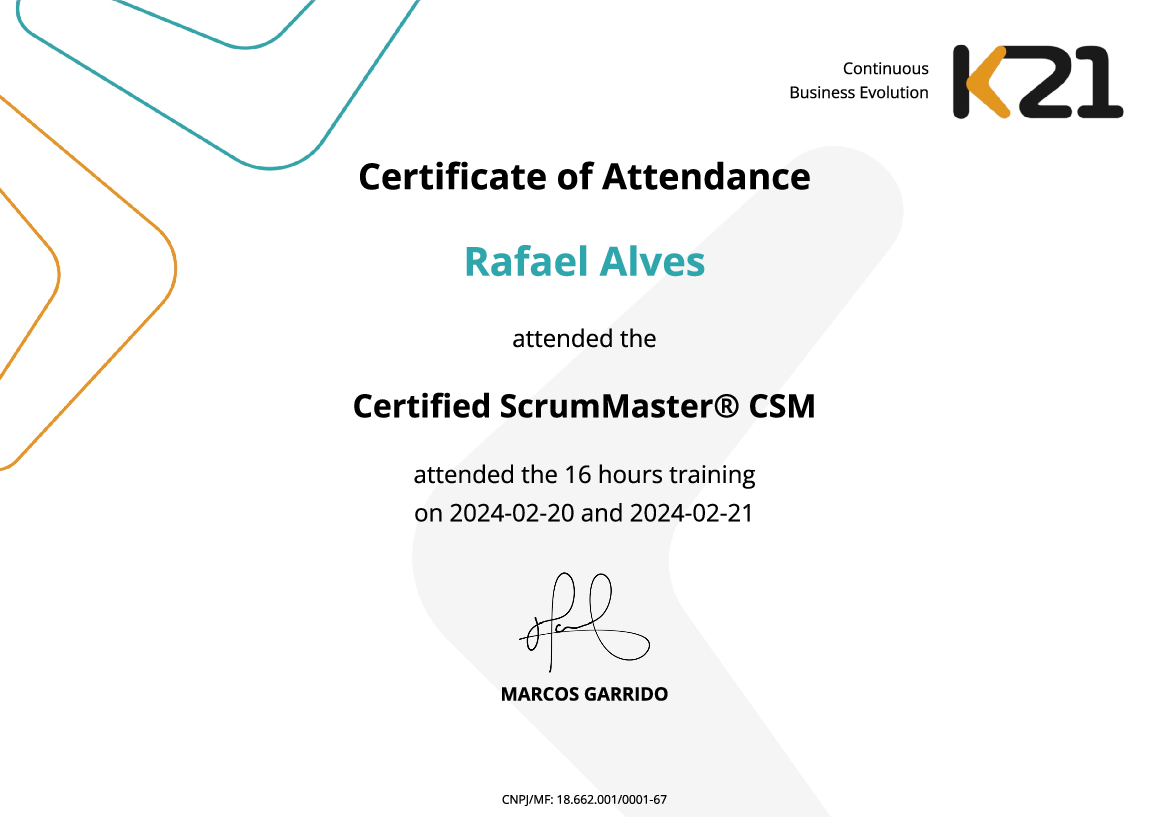 Certificado K21
